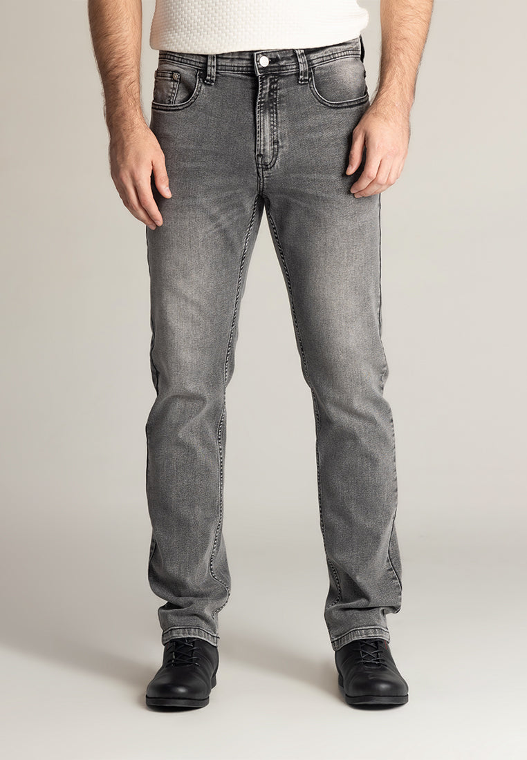 MOC - Celana Panjang Denim Pria Barcelona - Dark Grey