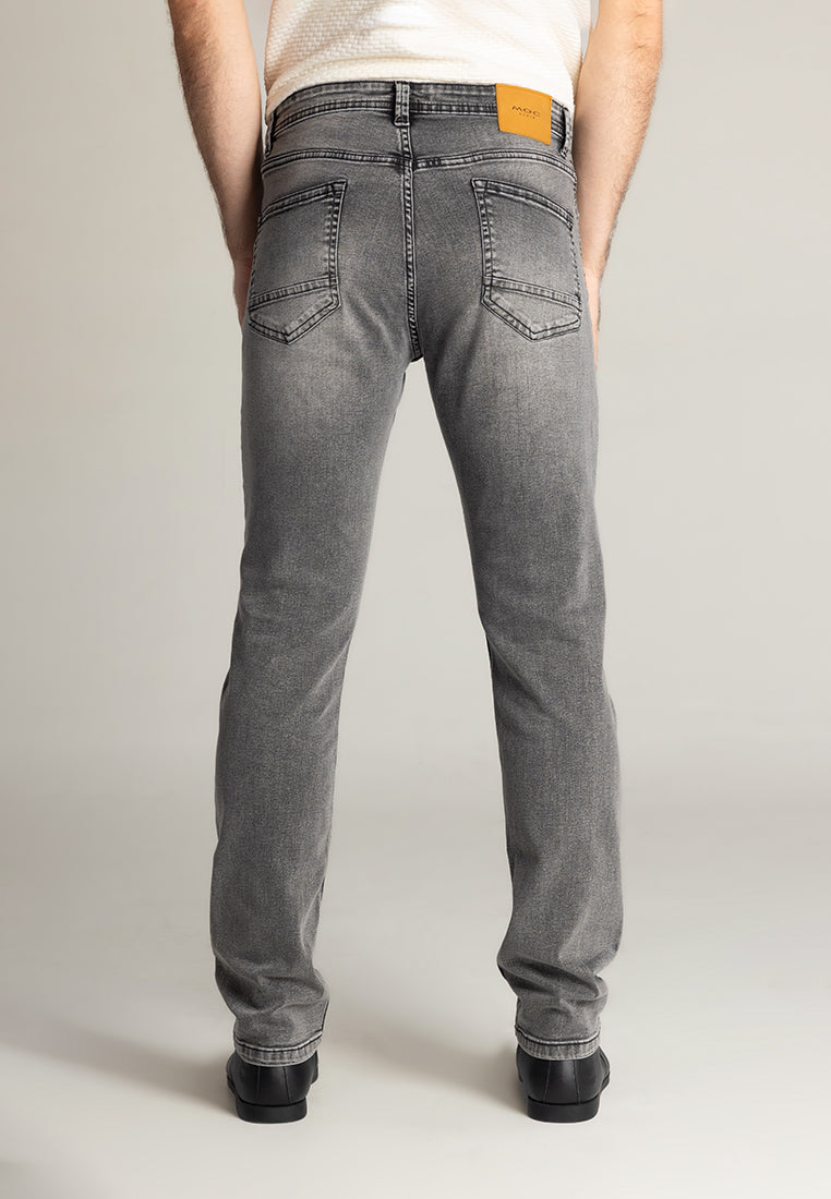MOC - Celana Panjang Denim Pria Barcelona - Dark Grey