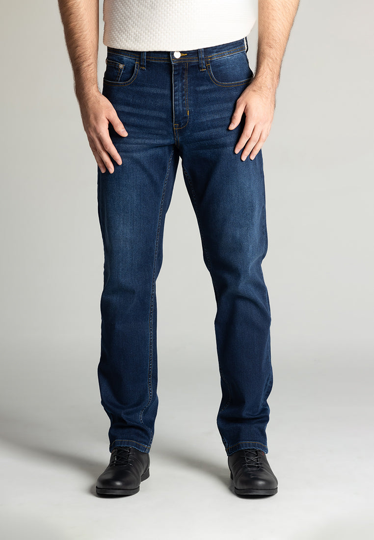 MOC - Celana Panjang Denim Pria Munchen - Dark Navy