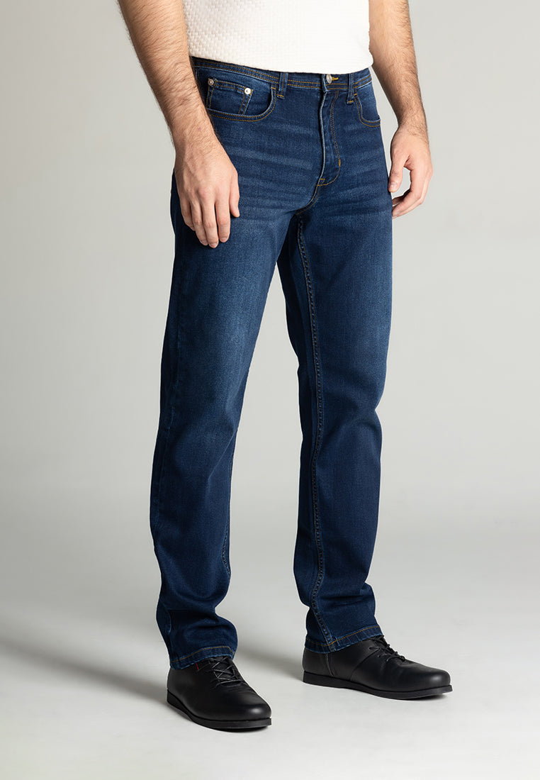 MOC - Celana Panjang Denim Pria Munchen - Dark Navy