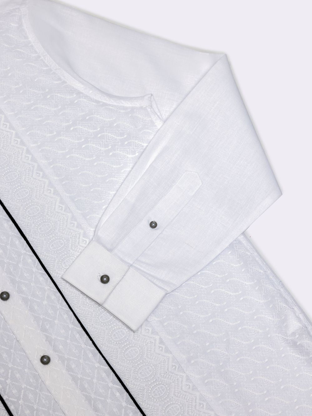 MOC Kemeja Koko Lengan Panjang Pria Othman - White