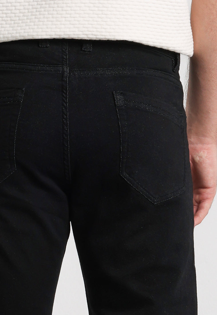 MOC - Celana Panjang Denim Pria Tumai - Black