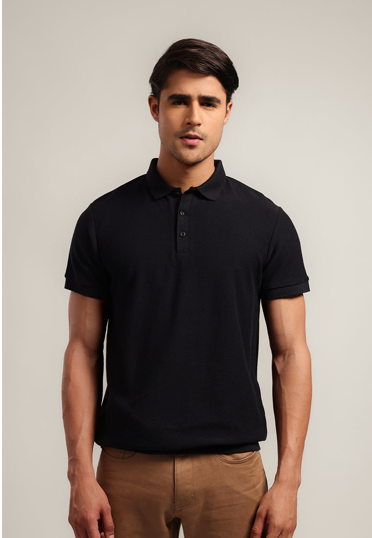 MOC - Kaos Polo Polos Pria Lengan Pendek Bentley - Black