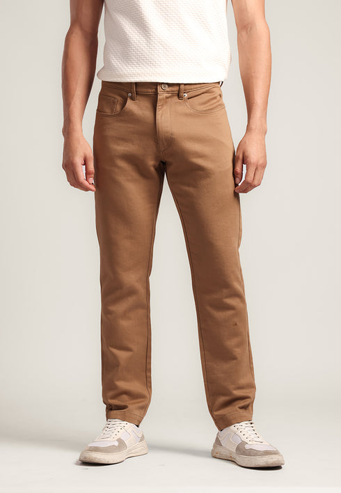 MOC - Celana Panjang Polos Pria Xander - Brown