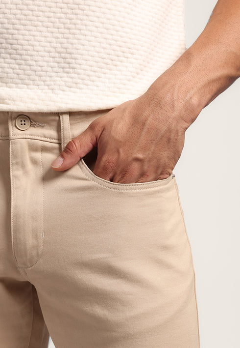 MOC - Celana Panjang Polos Pria Xander - Beige