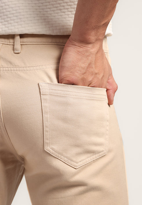 MOC - Celana Panjang Polos Pria Xander - Beige