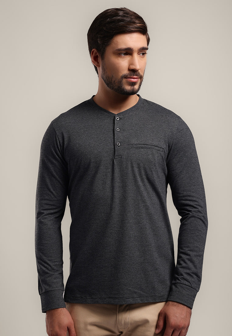 MOC Kaos Lengan Panjang Pria ELTHAM - GREY