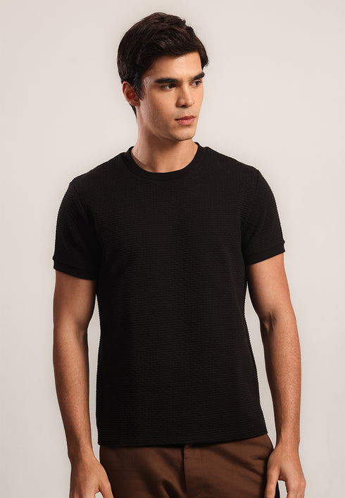 MOC Kaos Lengan Pendek Pria Godart - Black