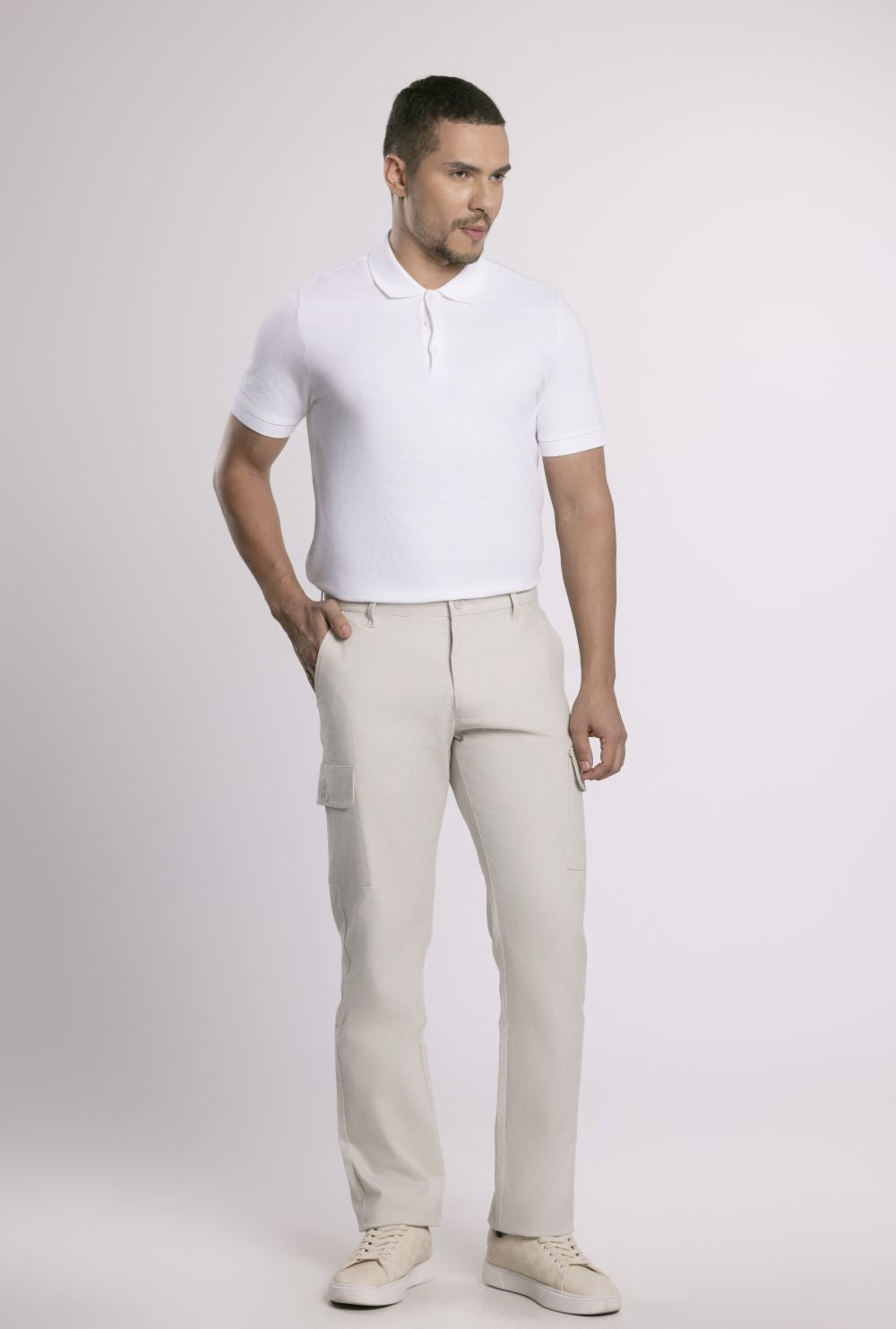 MOC - Celana Cargo Panjang Pria  Zico - Light Khaki