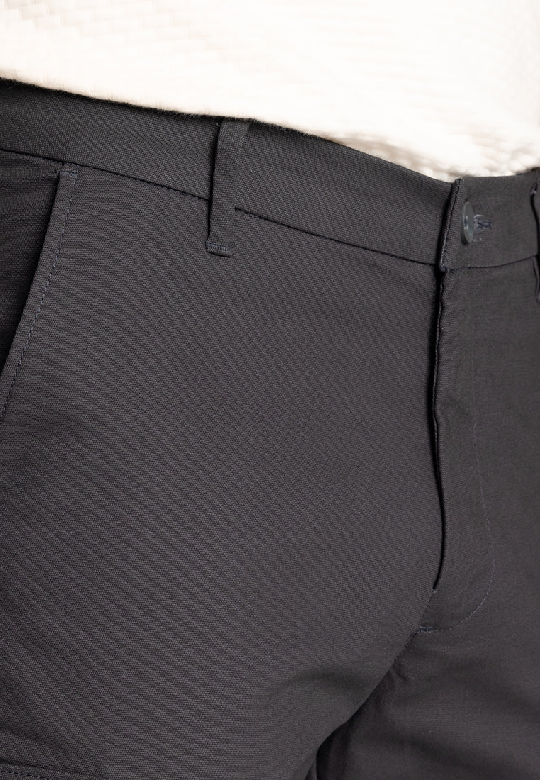 MOC - Celana Panjang Cargo Polos Pria Zico - Dark Grey