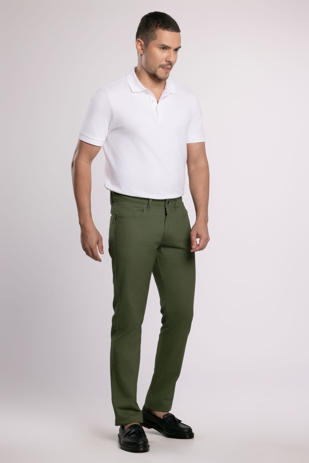 MOC - Celana Panjang Denim Pria Vitus - Olive