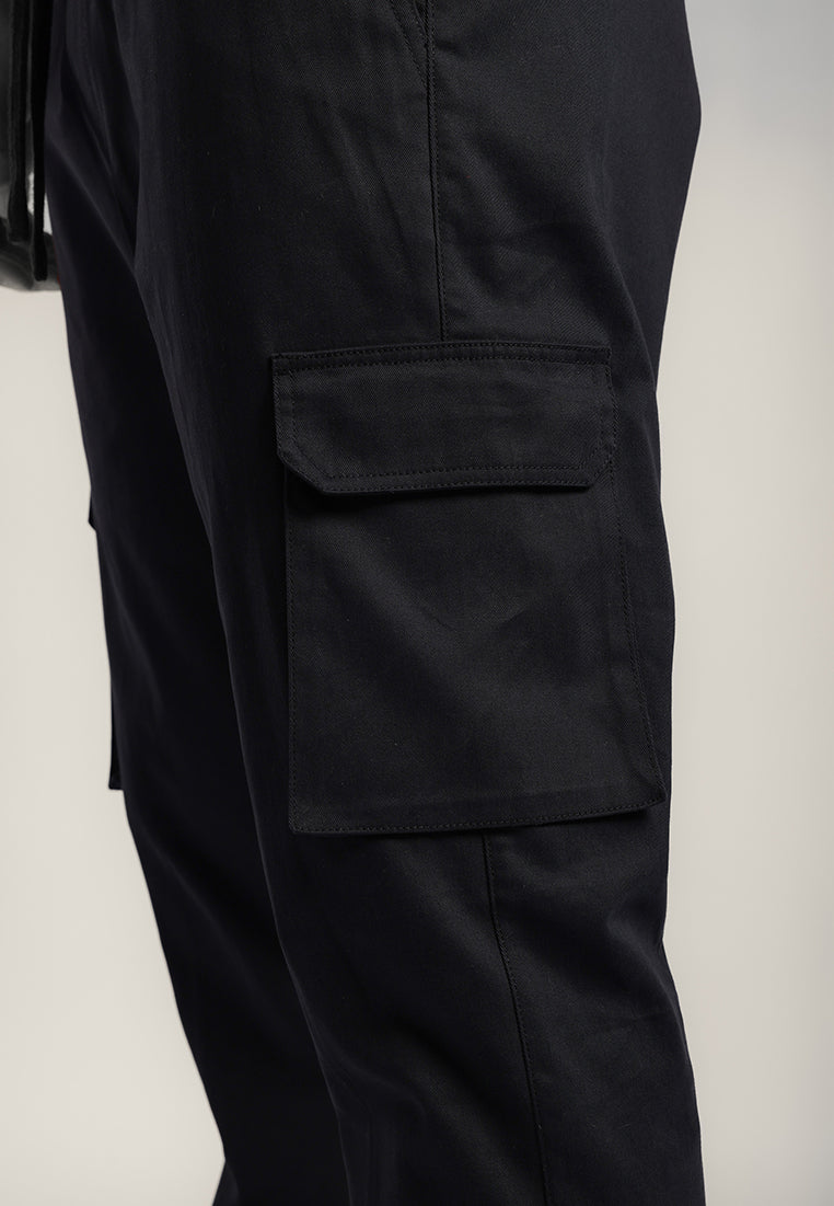 MOC - Celana Panjang Cargo Pria BRIGHT - BLACK