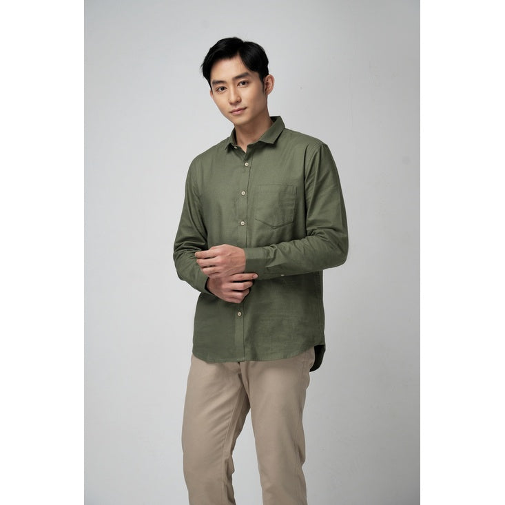 Men's Top By MOC Kemeja Pria Basic Polos Panjang Modern Fit Fraser Best Seller