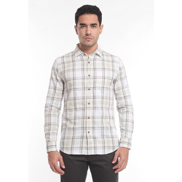 Men's Top By MOC Kemeja Pria Flannel Panjang Slim Fit Scotlio Best Seller
