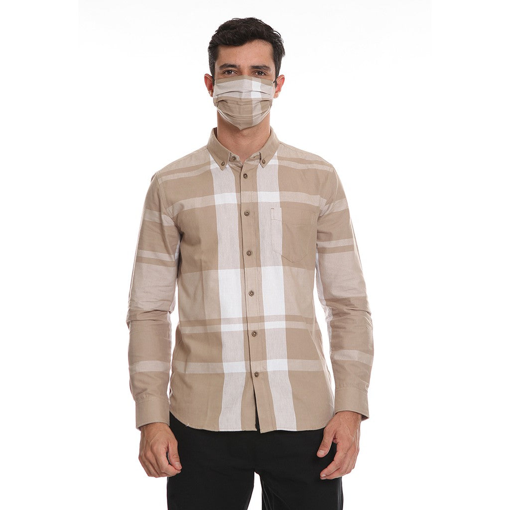 Men's Top By MOC Kemeja Pria Flannel Slim Fit Gio Best Seller