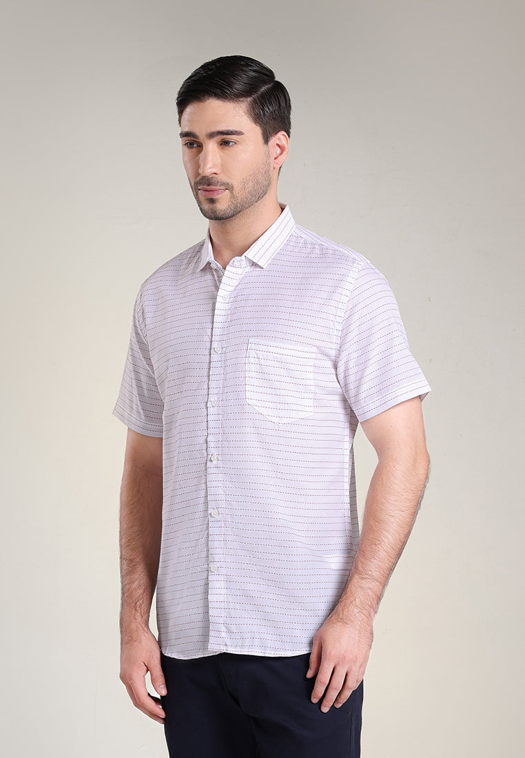 MOC Kemeja Lengan Pendek Pria COLE - WHITE