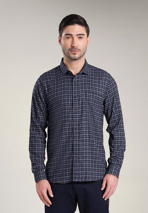 MOC Kemeja Lengan Panjang Pria GRAHAM - NAVY