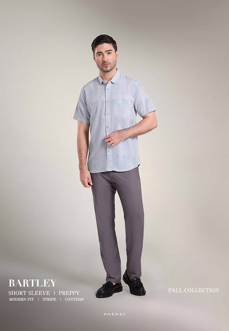 MOC Kemeja Lengan Pendek BARTLEY - BLUE