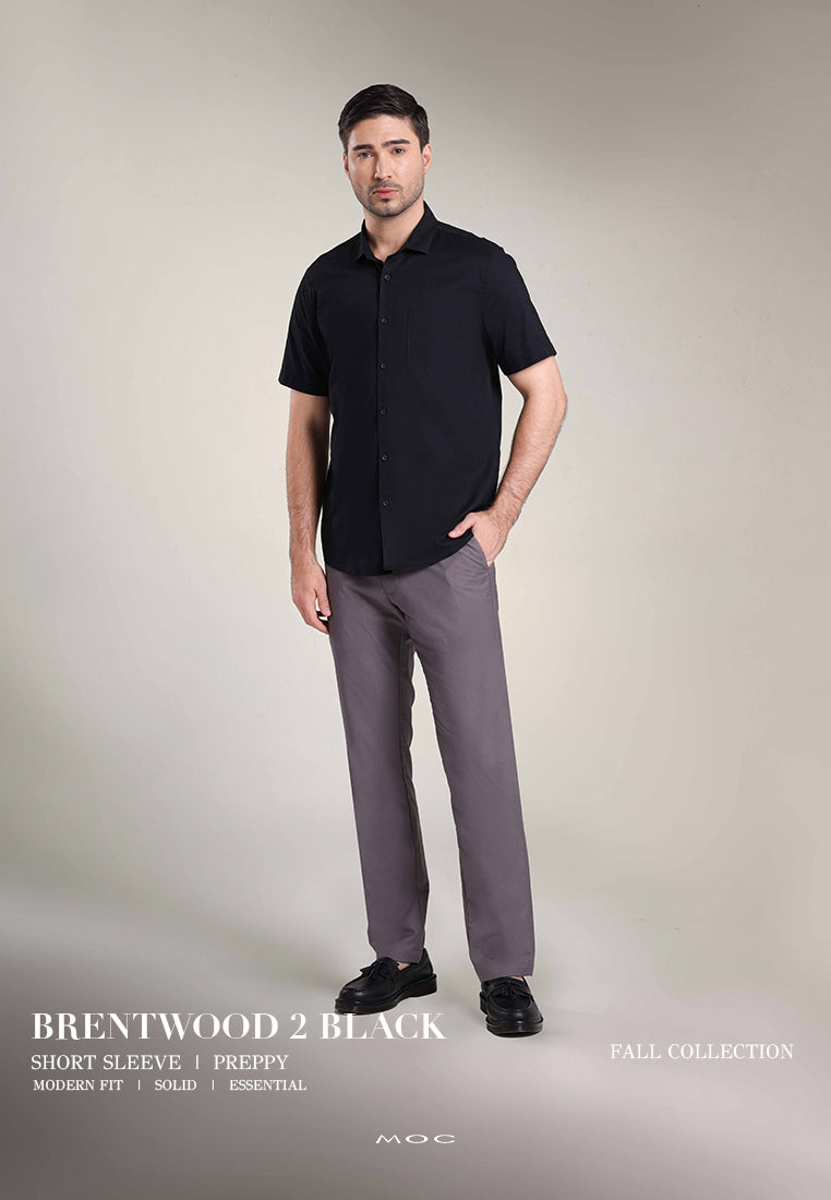 MOC Kemeja Lengan Pendek Pria BRENTWOOD 2-BLACK