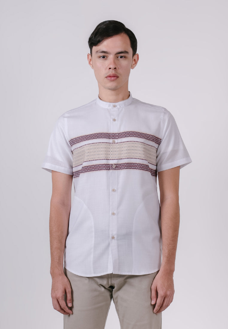 Men's Top by MOC Kemeja Koko Lengan Pendek Pria Dafta - Khaki