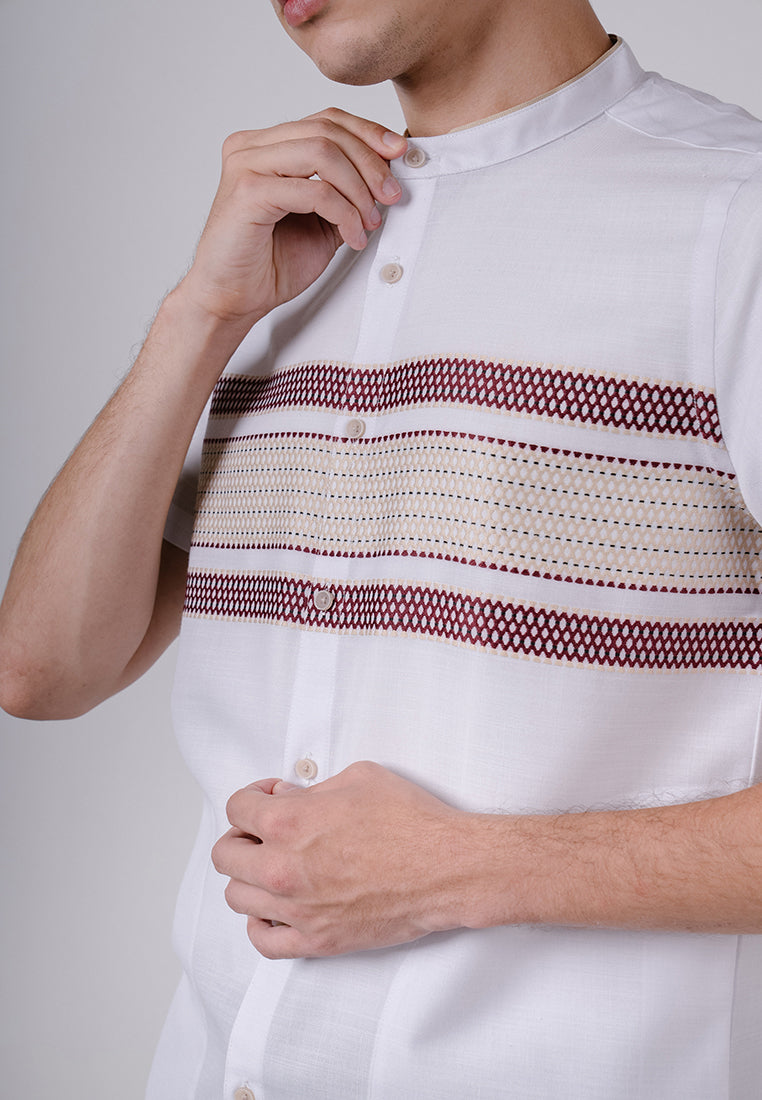 Men's Top by MOC Kemeja Koko Lengan Pendek Pria Dafta - Khaki