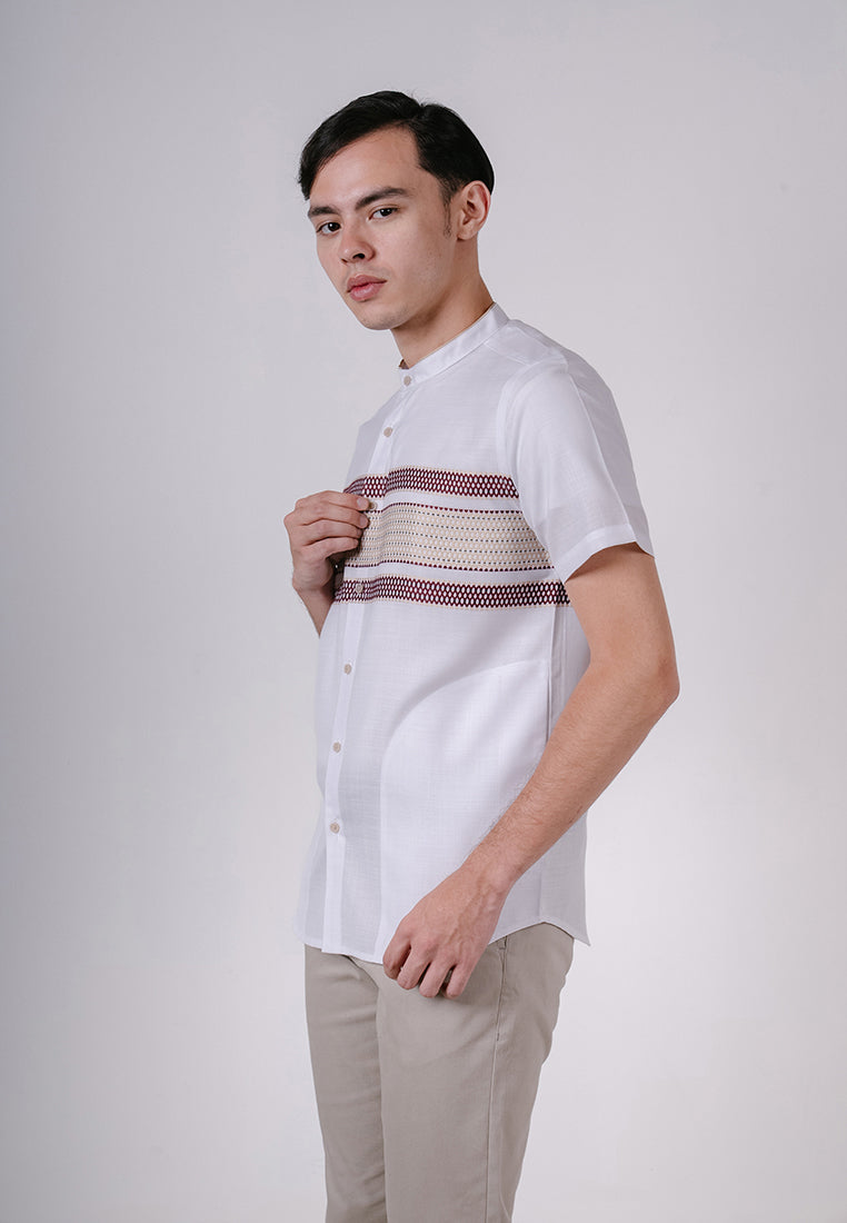 Men's Top by MOC Kemeja Koko Lengan Pendek Pria Dafta - Khaki