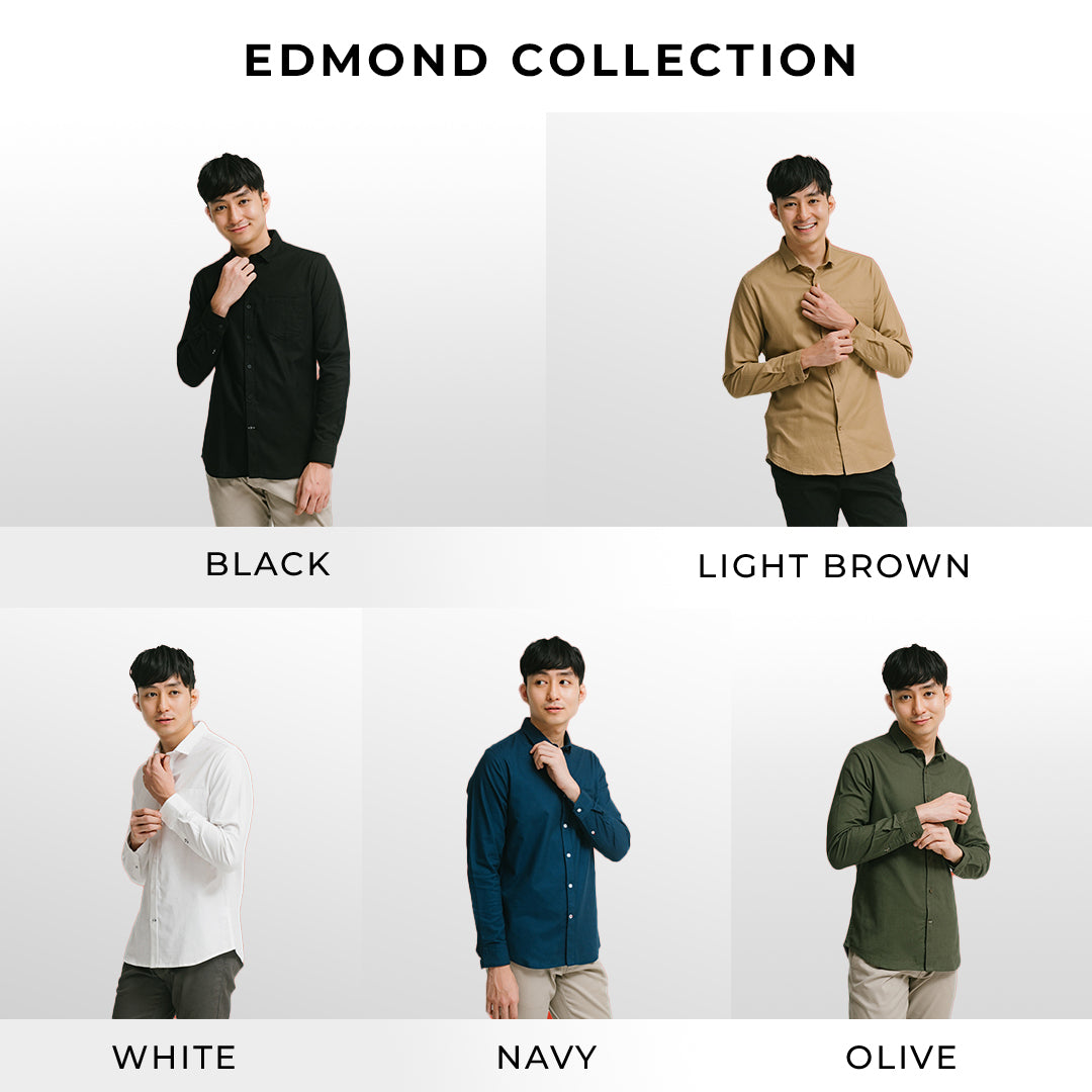 Men's Top By MOC Kemeja Lengan Panjang Pria Edmonds Best Seller