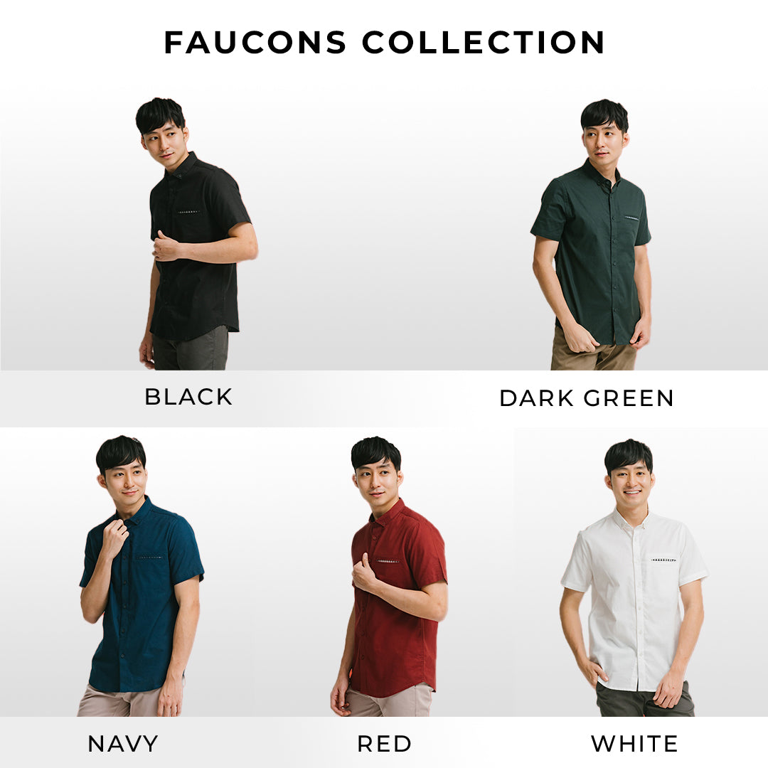 Men's Top By MOC Kemeja Lengan Pendek Pria Faucons Best Seller