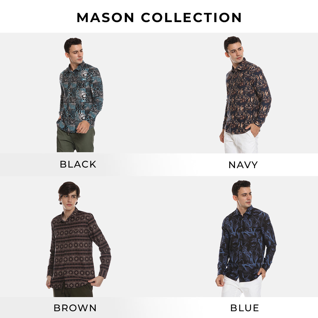 Men's Top By MOC Kemeja Lengan Panjang Pria Modern Fit Mason Best Seller