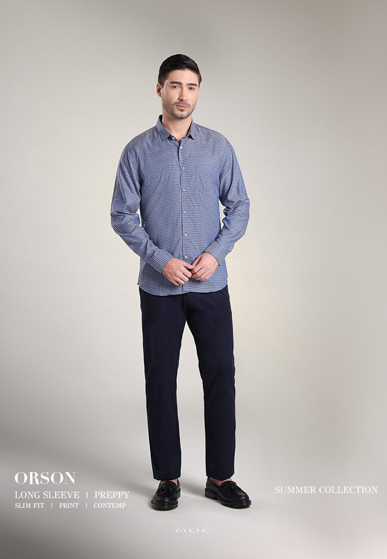 MOC Kemeja Lengan Panjang Pria ORSON-NAVY