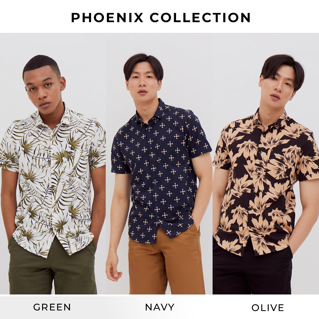 Men's Top By MOC Kemeja Lengan Pendek Pria Modern Fit Phoenix Best Seller