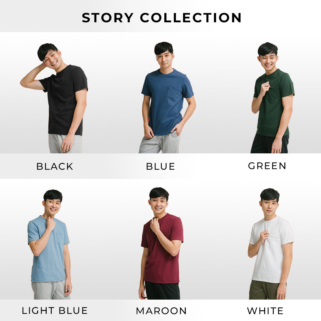 Men's Top By MOC Kaos Lengan Pendek Pria Story Best Seller