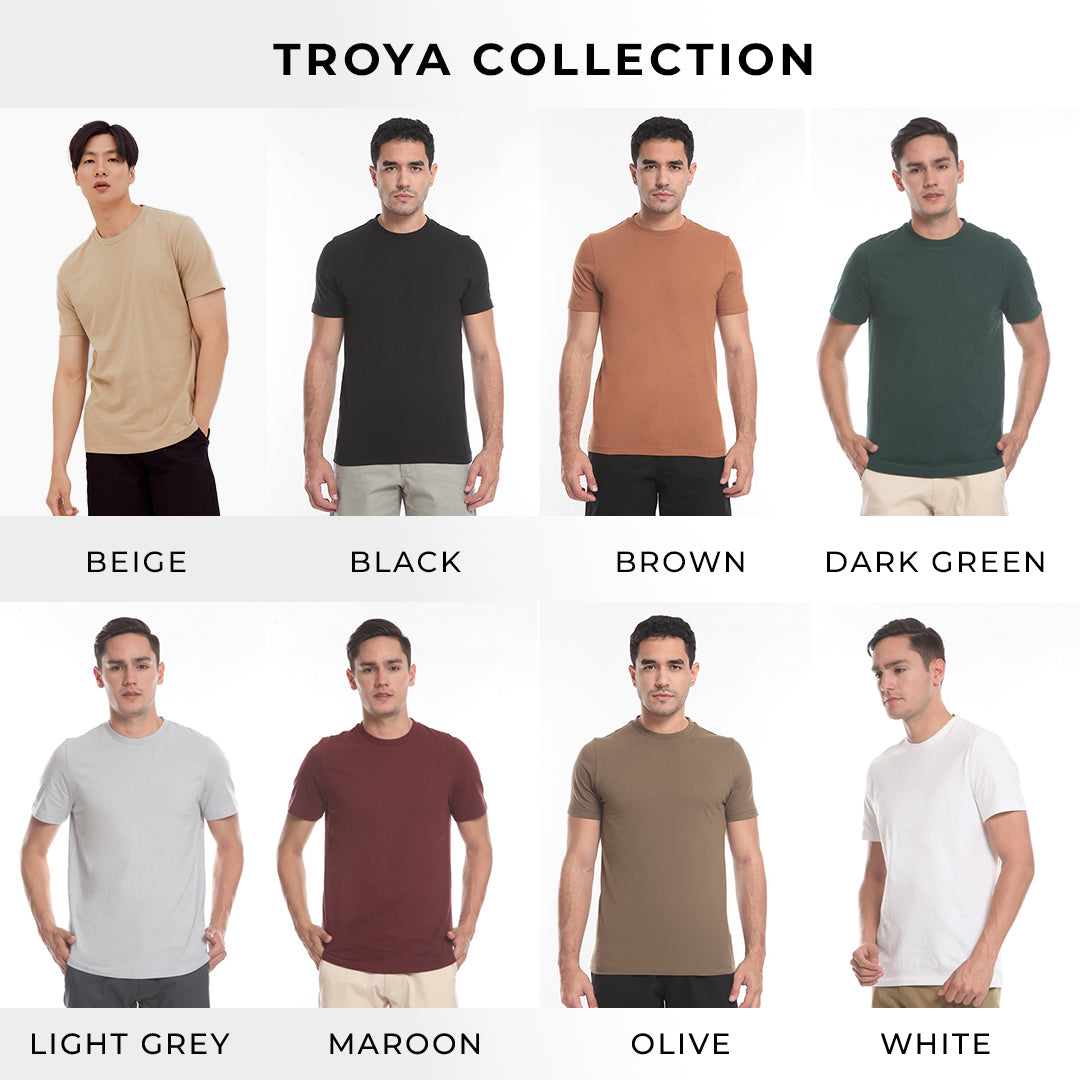 Men's Top by MOC T-Shirt Polos Slim Fit Pendek TROYA Best Seller