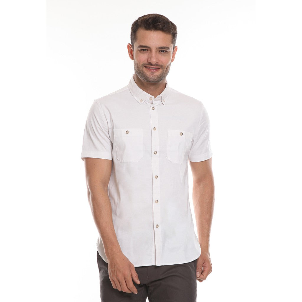 Men's Top By MOC Kemeja Pria Basic Polos Pendek Slim Fit Twimpo Best Seller