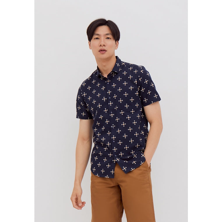 Men's Top By MOC Kemeja Lengan Pendek Pria Modern Fit Phoenix Best Seller