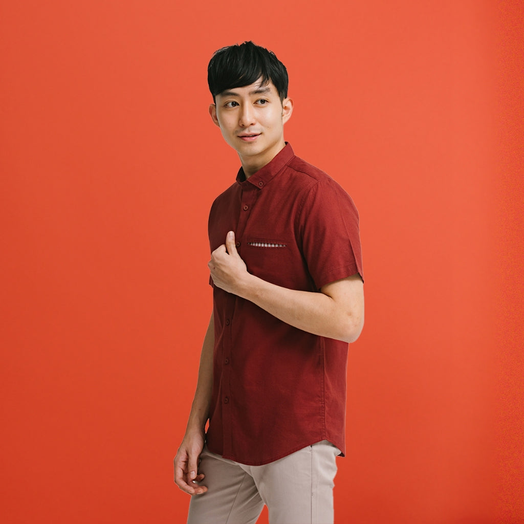 Men's Top By MOC Kemeja Lengan Pendek Pria Faucons Best Seller