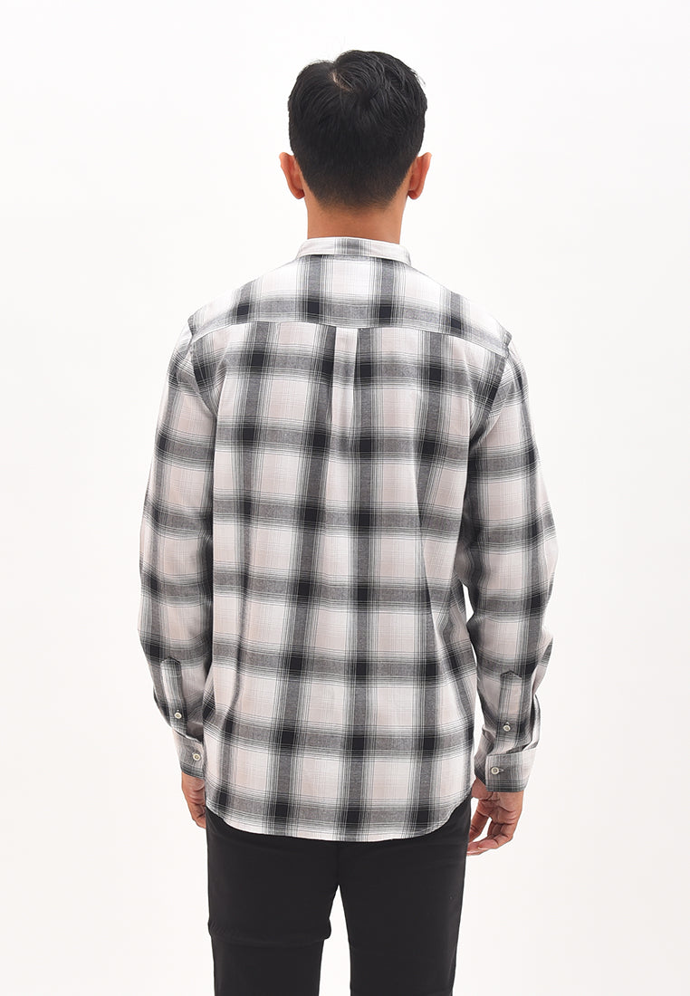 Men's Top by MOC Kemeja Koko Lengan Panjang Pria Nabhan -White