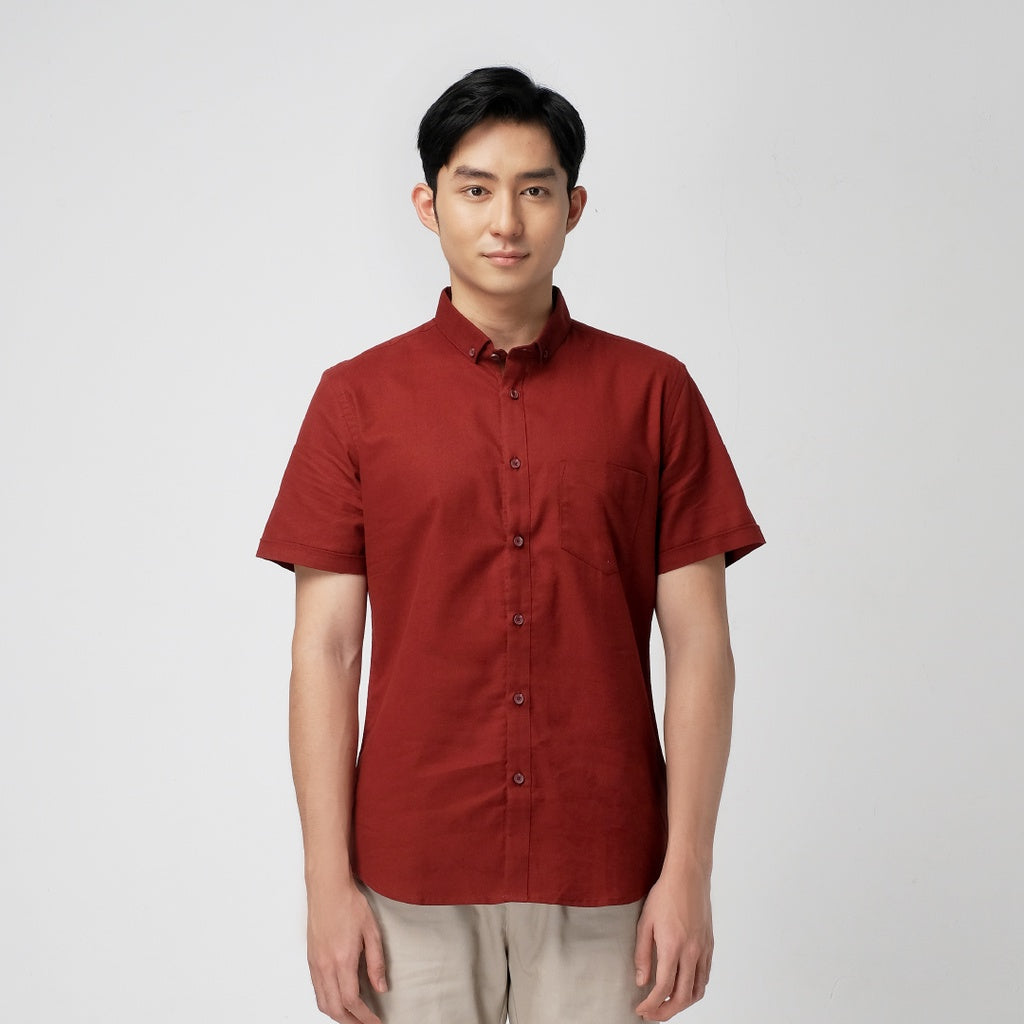 Men's Top By MOC Kemeja Pria Basic Polos Pendek Slim Fit Dakota Best Seller