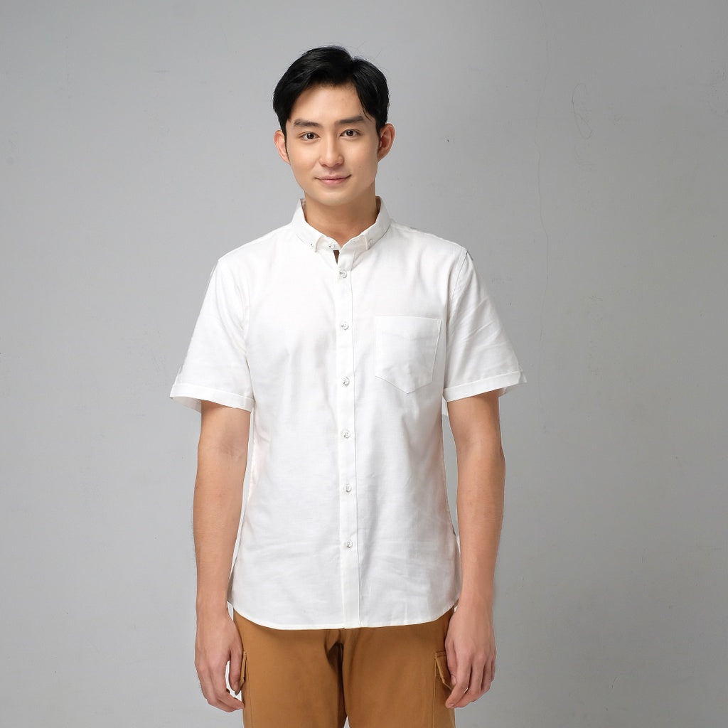 Men's Top By MOC Kemeja Pria Basic Polos Pendek Slim Fit Dakota Best Seller