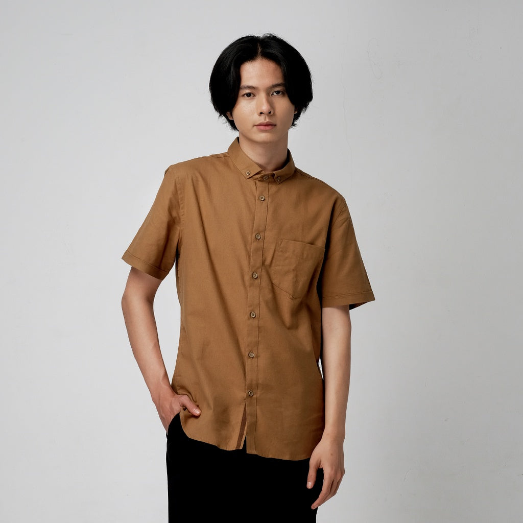 Men's Top By MOC Kemeja Pria Basic Polos Pendek Slim Fit Dakota Best Seller