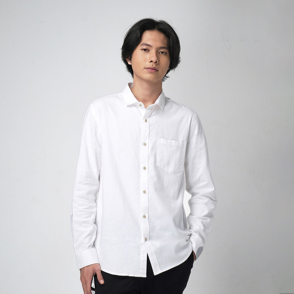 Men's Top By MOC Kemeja Pria Basic Polos Panjang Modern Fit Fraser Best Seller