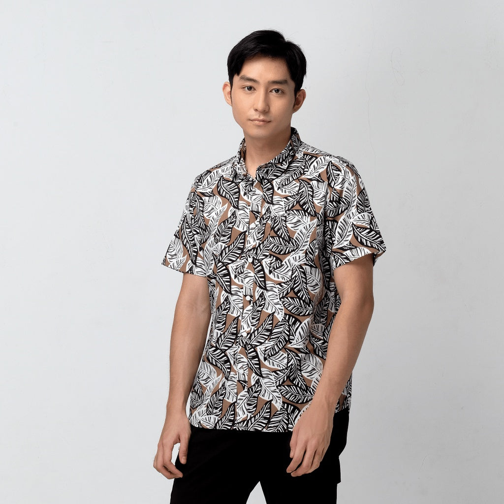 Men's Top By MOC Kemeja Pria Printing Pendek Modern Fit Navajo Best Seller