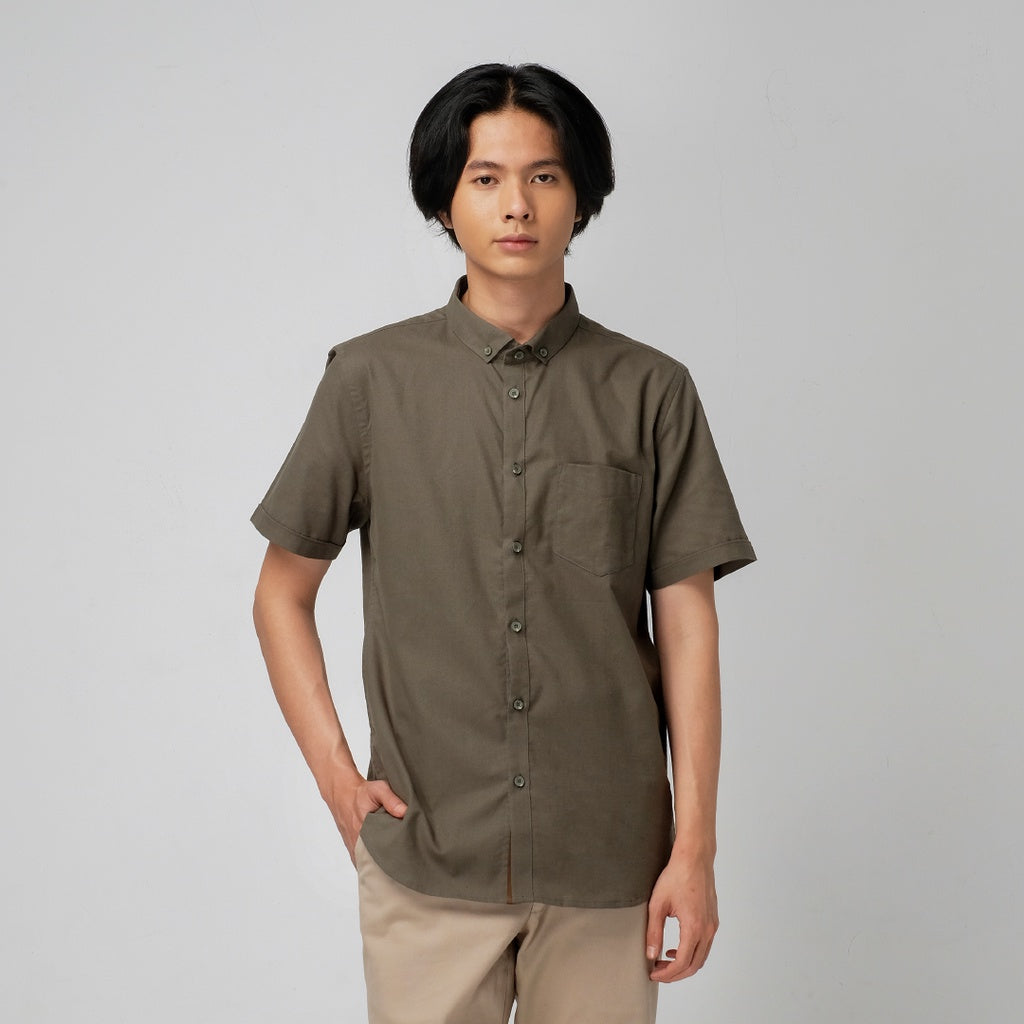 Men's Top By MOC Kemeja Pria Basic Polos Pendek Slim Fit Dakota Best Seller