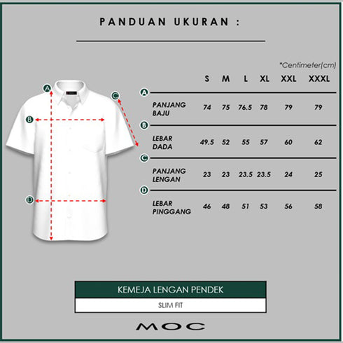 MOC - Kemeja Kotak-kotak Pria Lengan Pendek Brad - Brown