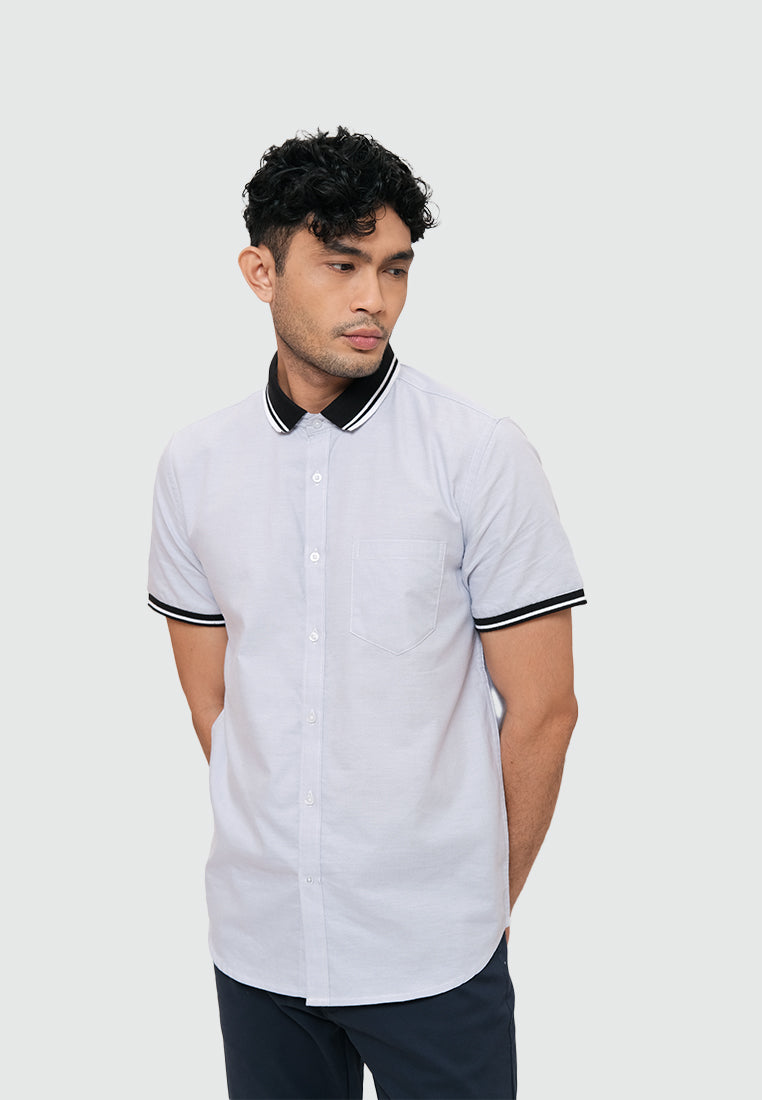 MOC Kemeja Lengan Pendek Pria MALVI-GREY