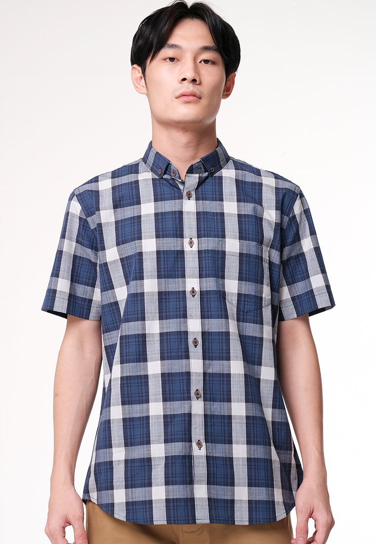 MOC Kemeja Lengan Pendek Pria TIAMO BESTBUY-NAVY