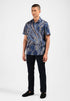 MOC Kemeja Batik Lengan Pendek Pria SHARABHA-NAVY