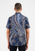 MOC Kemeja Batik Lengan Pendek Pria SHARABHA-NAVY