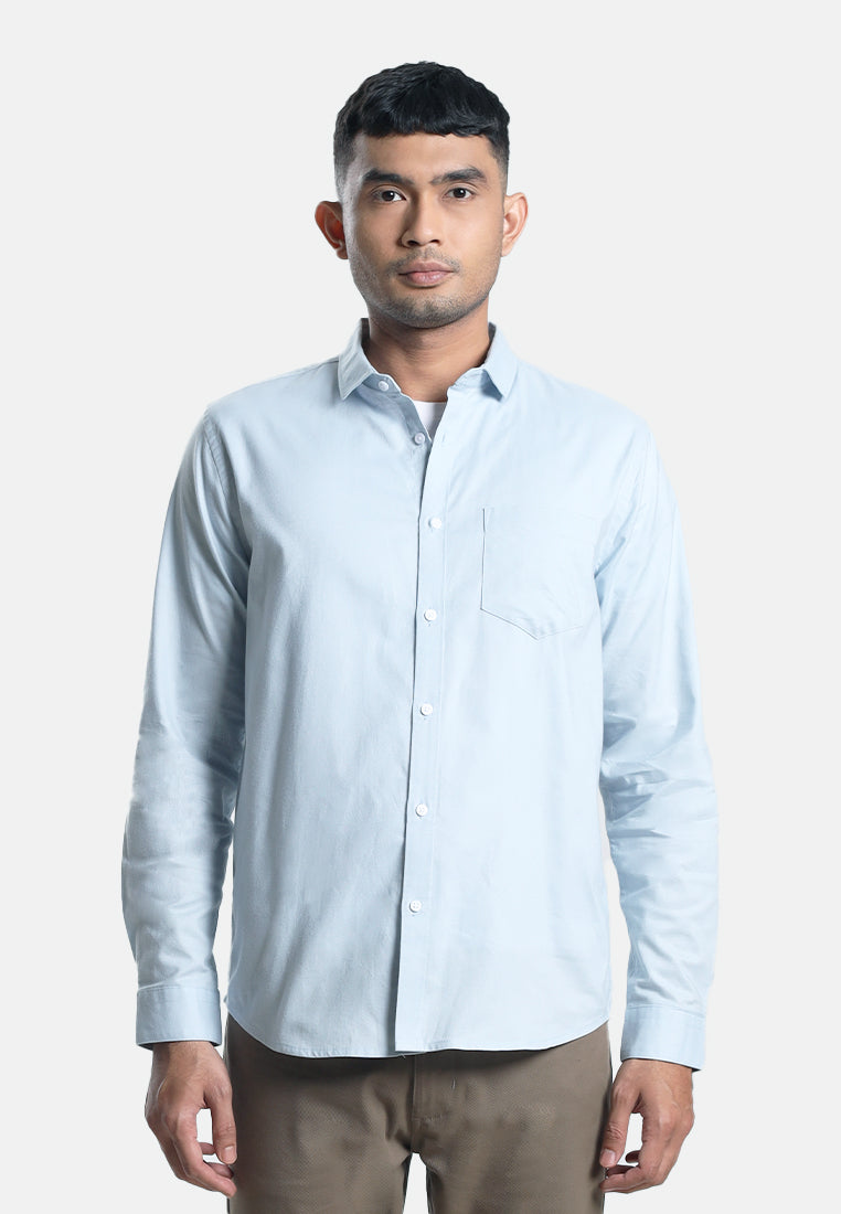 MOC Kemeja Lengan Panjang Pria CASPIAN-LIGHT BLUE