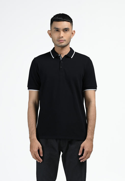 MOC Kaos Polo Lengan Pendek Pria COLTON-BLACK